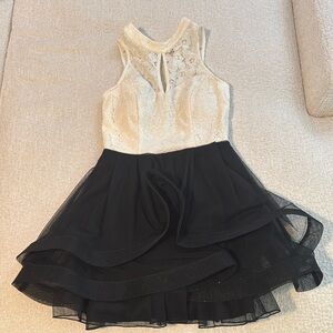 Elegant Black and White Dress